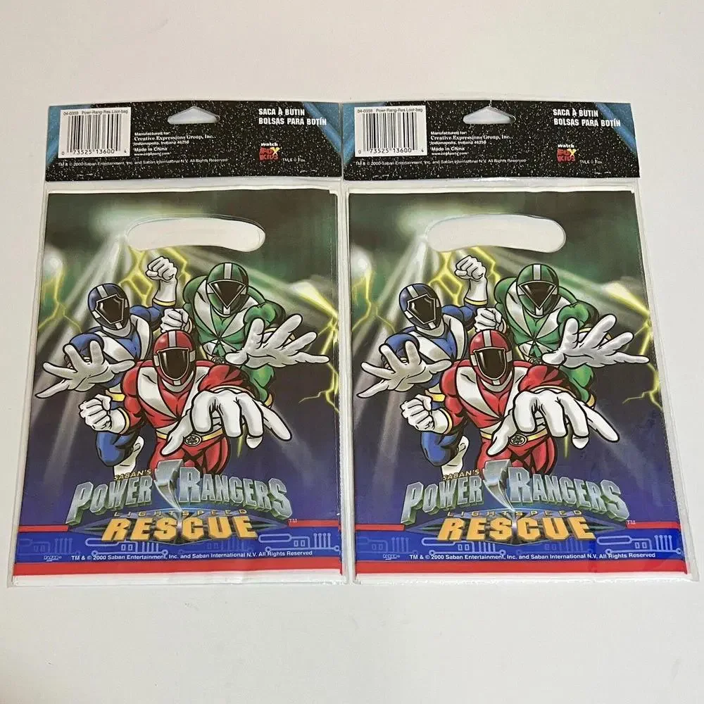 VTG Power Ranges Lightspeed Rescue Goodie Bags Party Favor 2 Packs 16 Total Bags